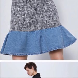 Zara tween denim skirt